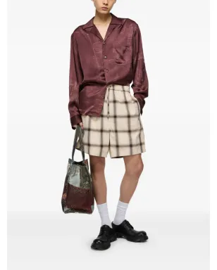 Acne Studios チェック柄ドローストリングウエストショーツ - サムネイル2