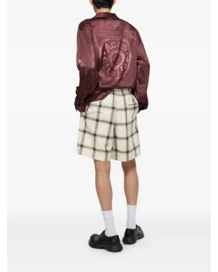 Acne Studios チェック柄ドローストリングウエストショーツ - サムネイル3