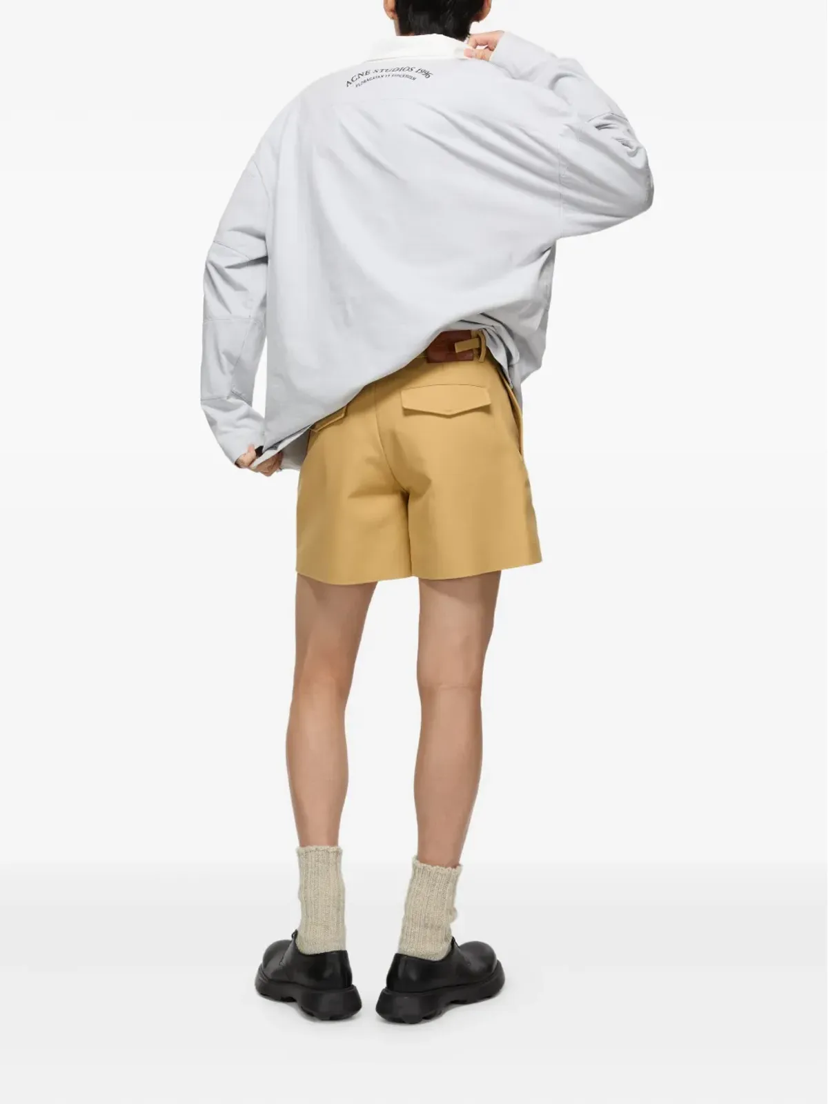 Acne Studios ロゴパッチショーツ - 画像3