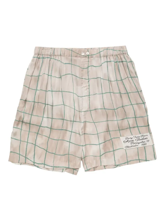 Acne Studios Acne Studios チェック柄ショーツ - ピンクの商品画像