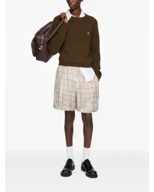 Acne Studios チェック柄ショーツ - ピンク - サムネイル2