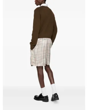 Acne Studios チェック柄ショーツ - ピンク - サムネイル3