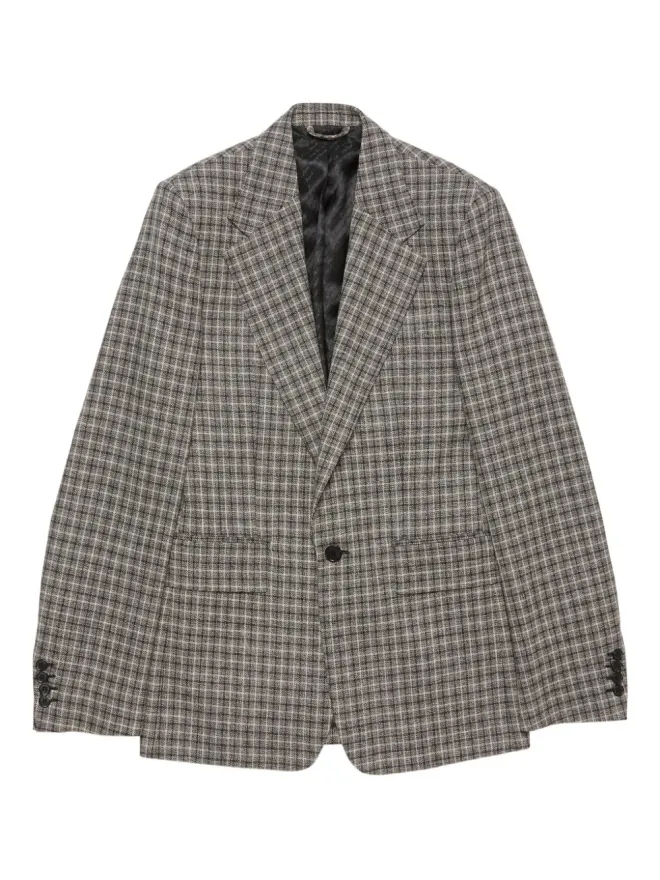 Acne Studios Acne Studios チェック柄ウールブレザーの商品画像