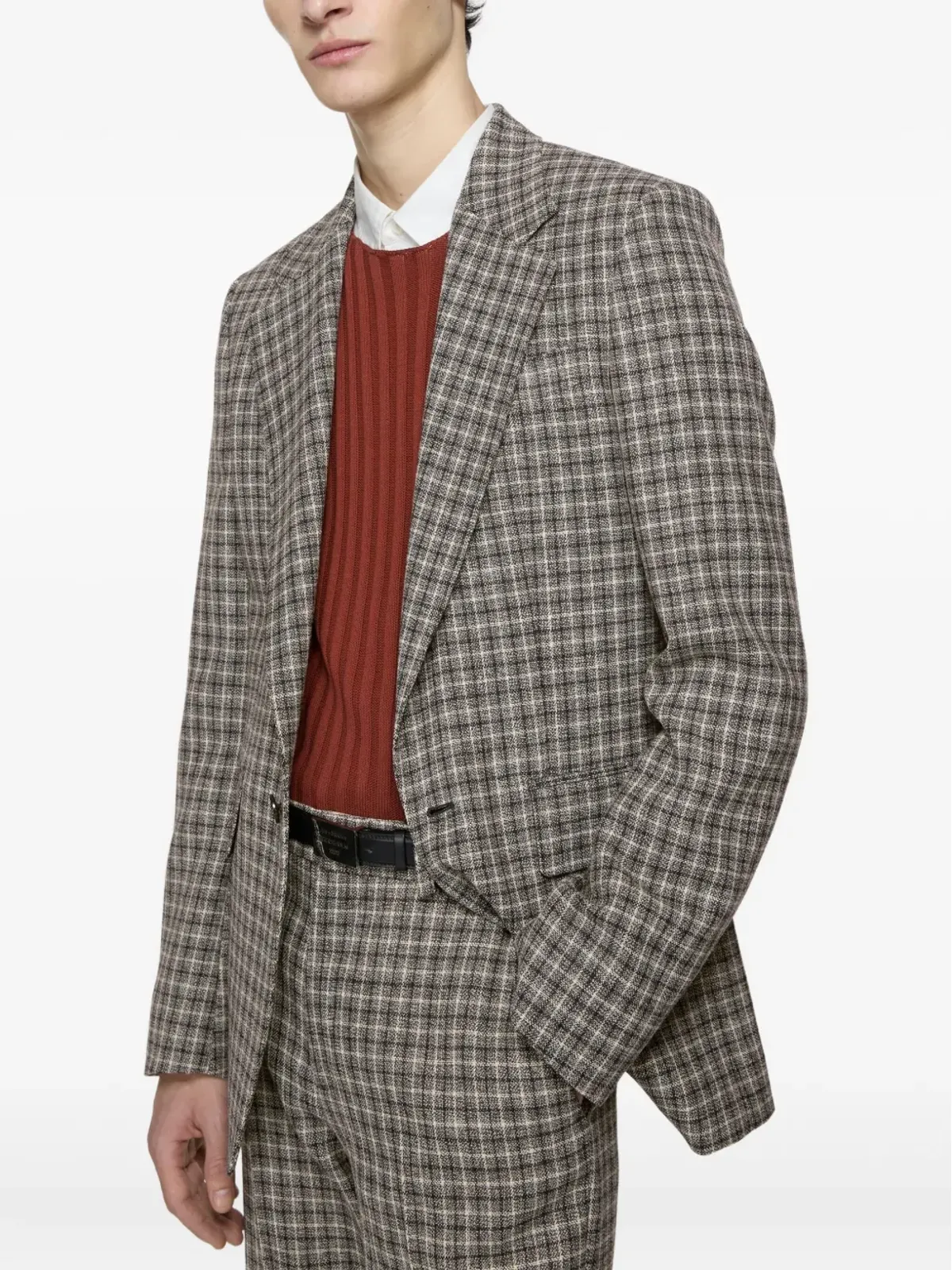 Acne Studios チェック柄ウールブレザー - 画像4