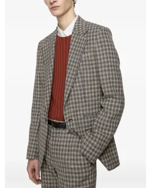 Acne Studios チェック柄ウールブレザー - サムネイル4