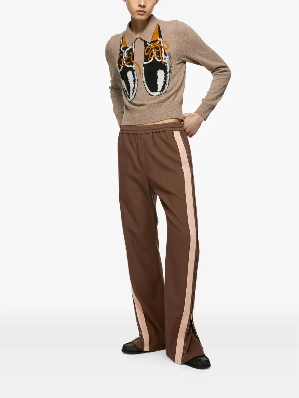 Acne Studios ジップアップ トラックパンツ - ブラウン - 画像2