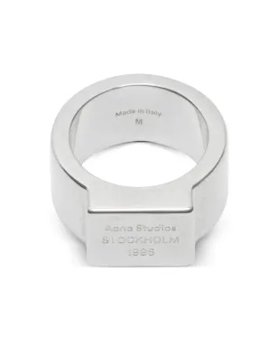 Acne Studios 長方形ロゴ入りサインリング - サムネイル1