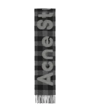 Acne Studios ロゴチェック柄スカーフ - サムネイル1