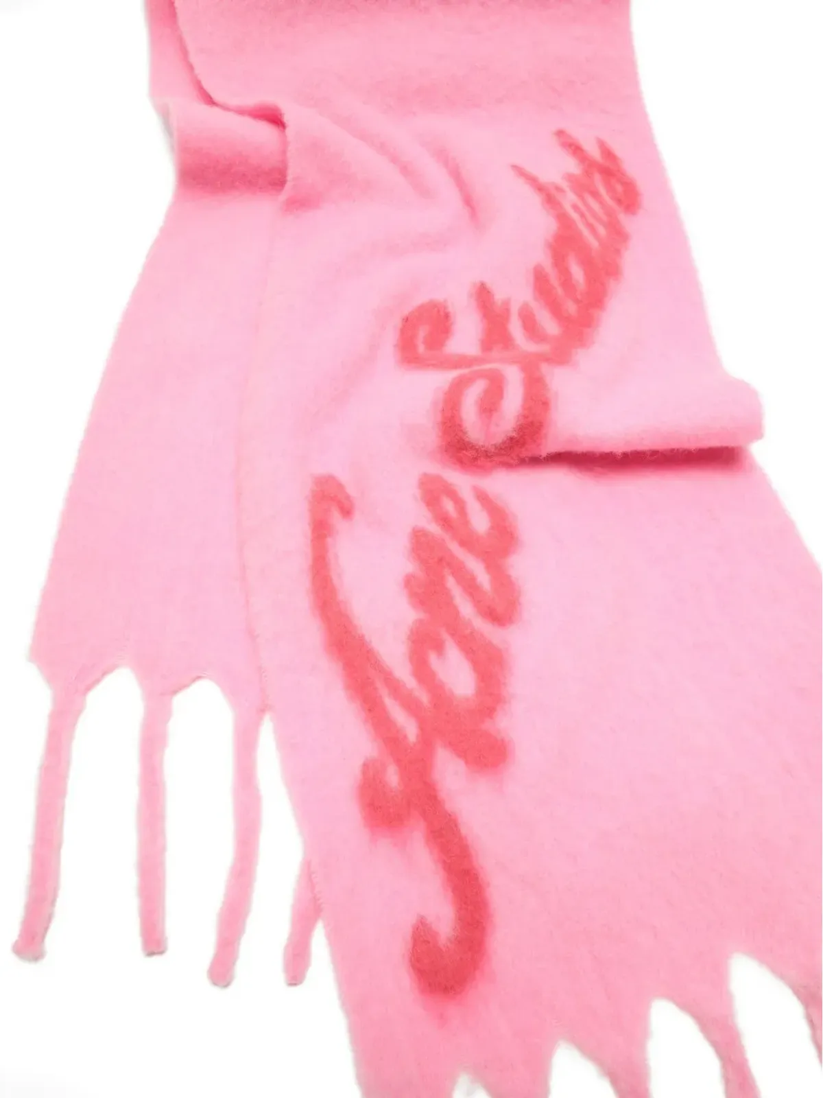 Acne Studios ロゴフリンジスカーフ - 画像2