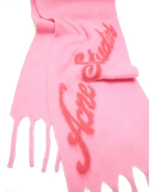 Acne Studios ロゴフリンジスカーフ - サムネイル2