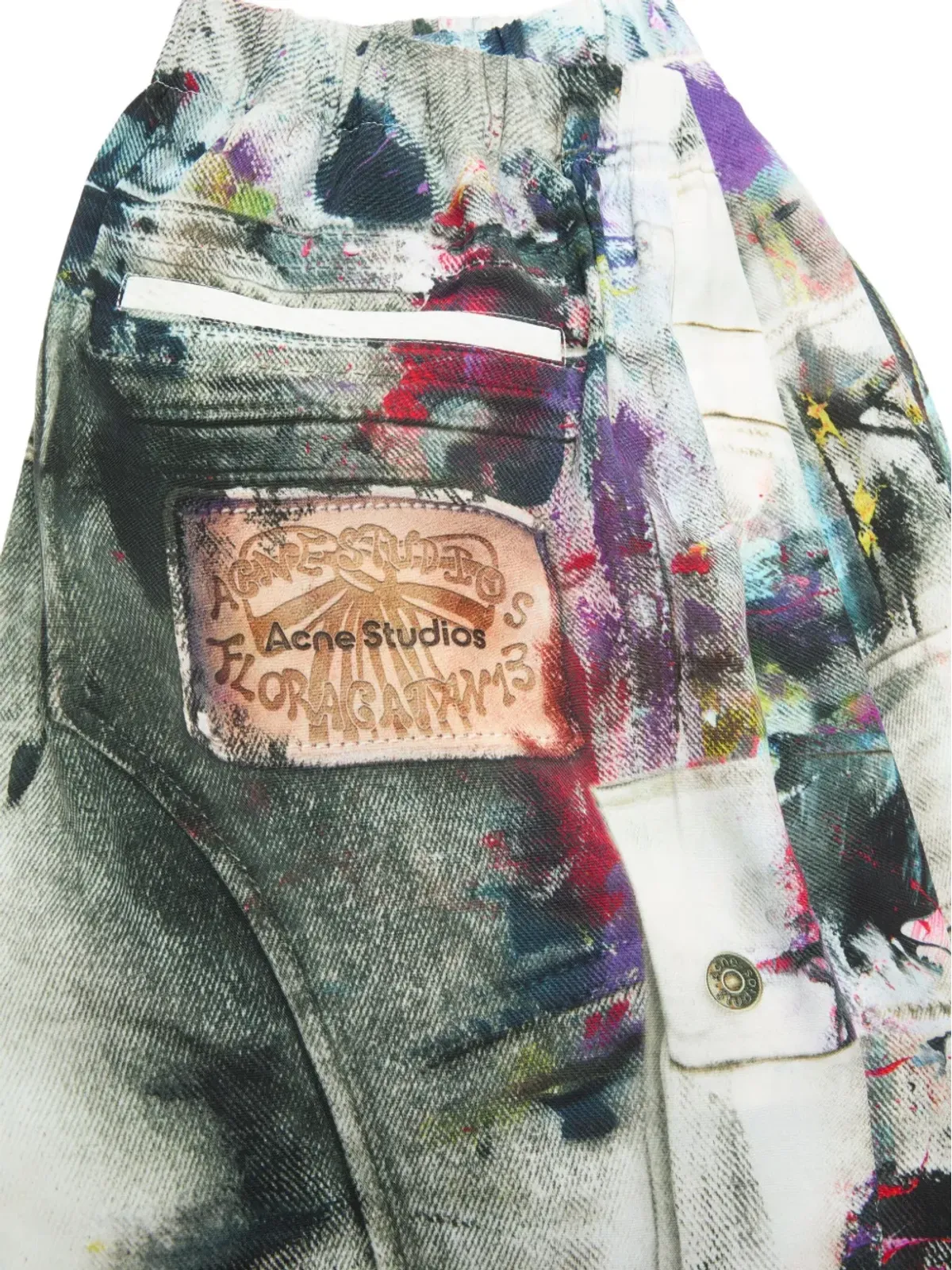 Acne Studios ペイントスプラターショーツ - 画像5