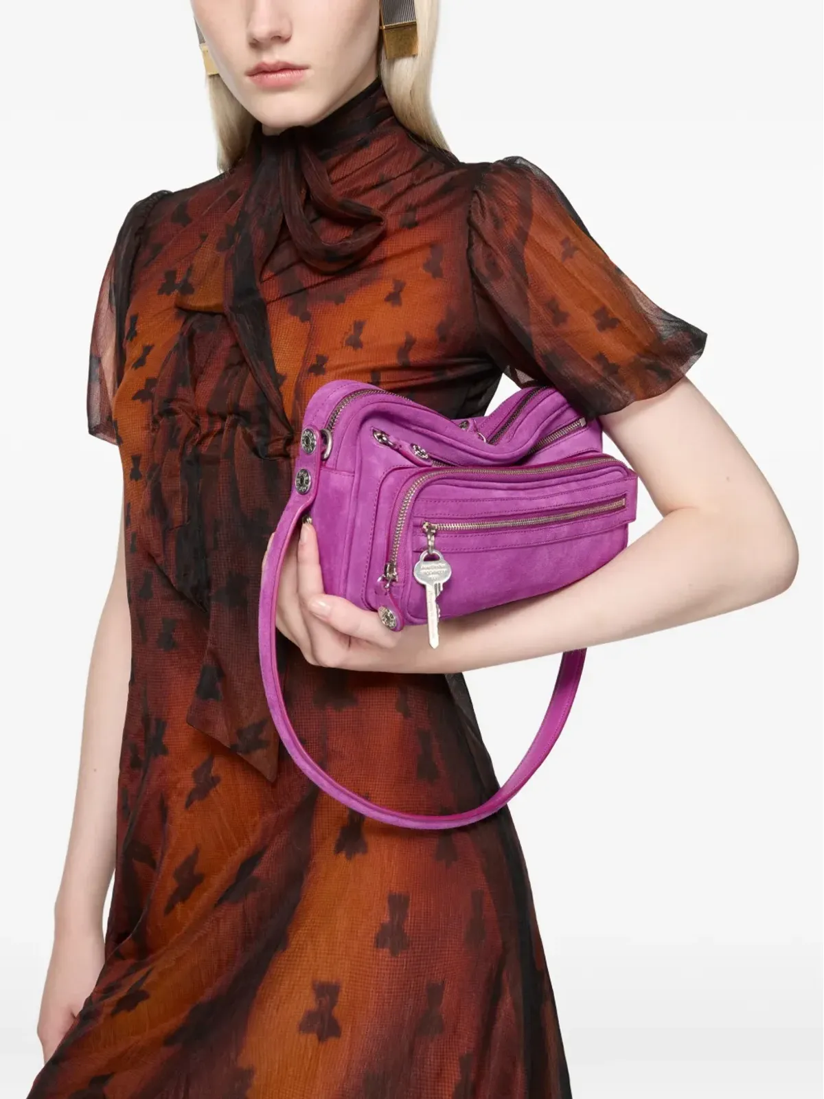 Acne Studios パフスリーブプリントドレス - 画像4