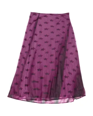 Acne Studios 星柄ジャージースカート - Purple - サムネイル1