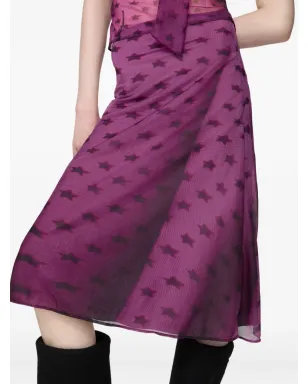 Acne Studios 星柄ジャージースカート - Purple - サムネイル3