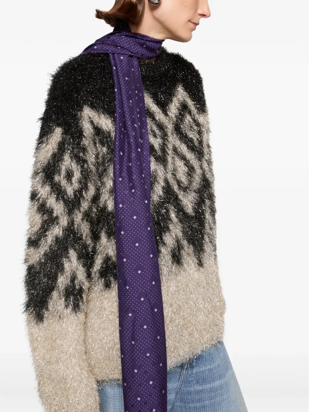 Acne Studios 幾何学模様セーター - Black - 画像5