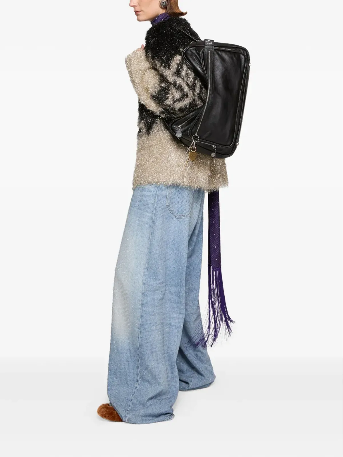 Acne Studios 幾何学模様セーター - Black - 画像4