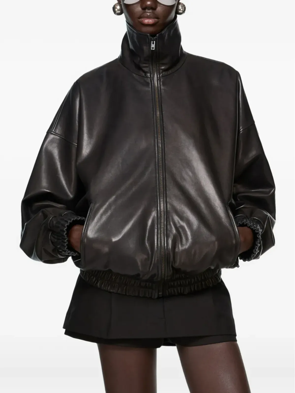 Acne Studios ジップアップレザージャケット - 画像3