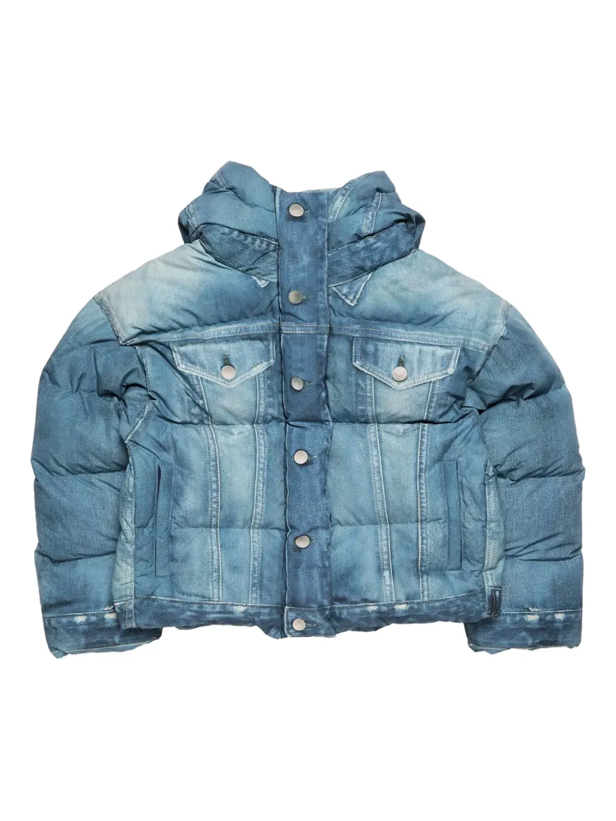 Acne Studios デニムダウンジャケット フード付き - 画像1