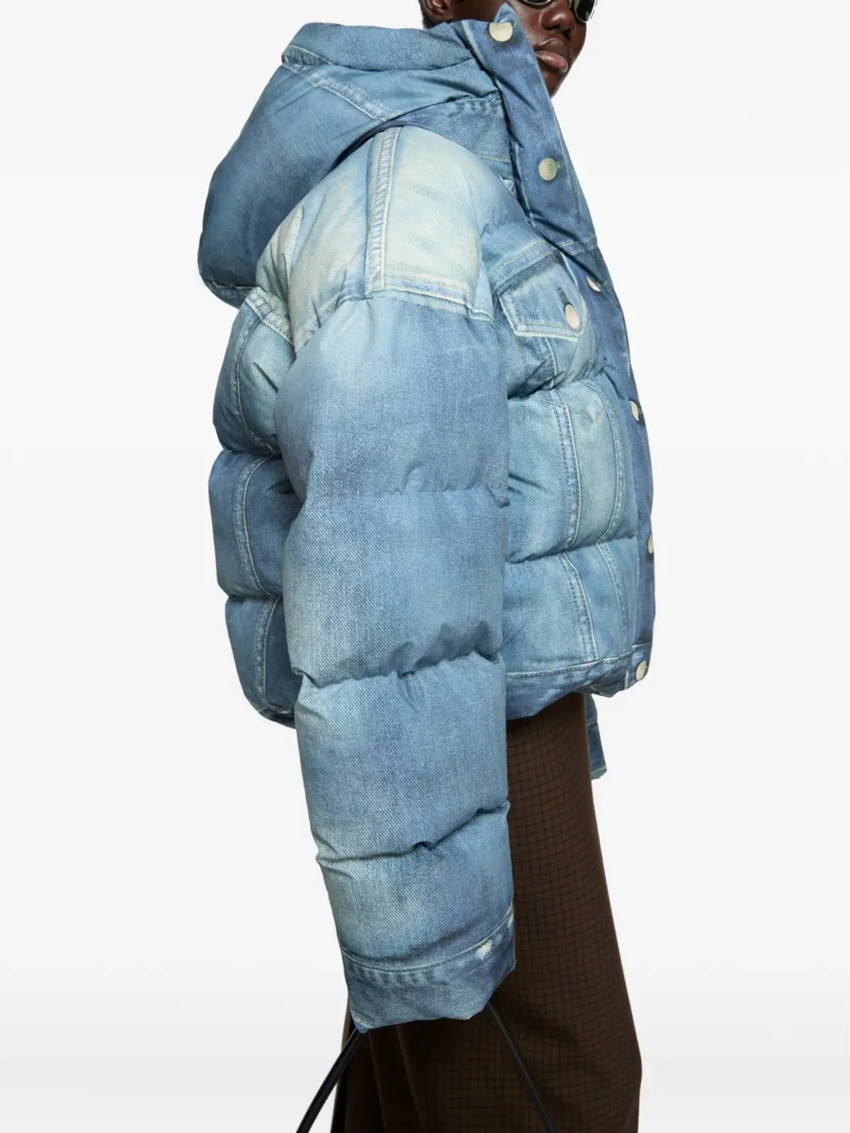 Acne Studios デニムダウンジャケット フード付き - 画像3