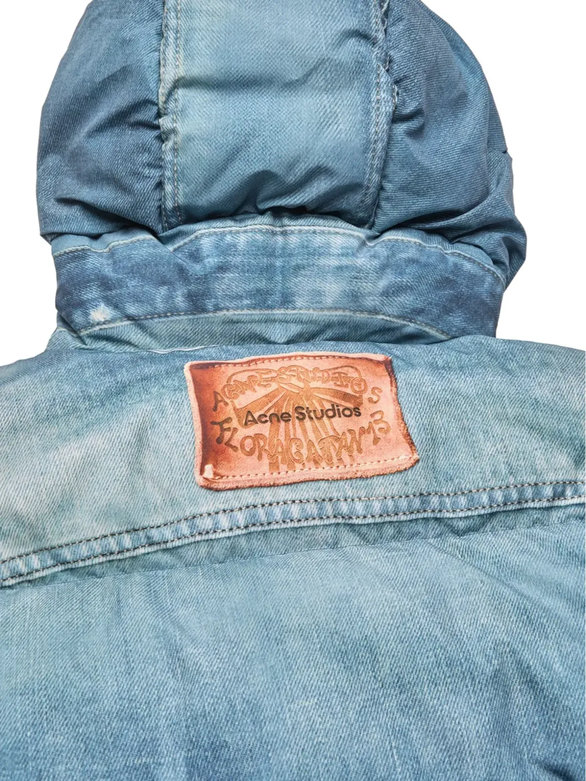 Acne Studios デニムダウンジャケット フード付き - 画像4