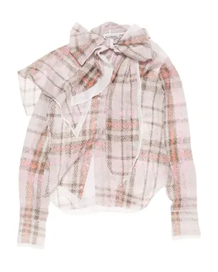 Acne Studios plaid chiffon blouse - Pink - サムネイル1
