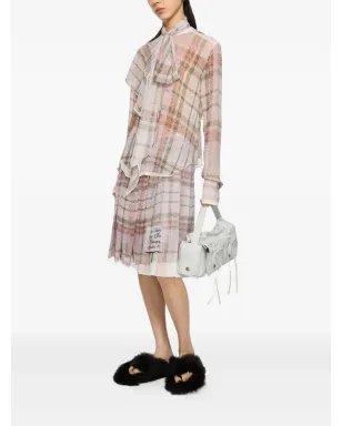 Acne Studios plaid chiffon blouse - Pink - サムネイル2