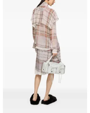 Acne Studios plaid chiffon blouse - Pink - サムネイル3