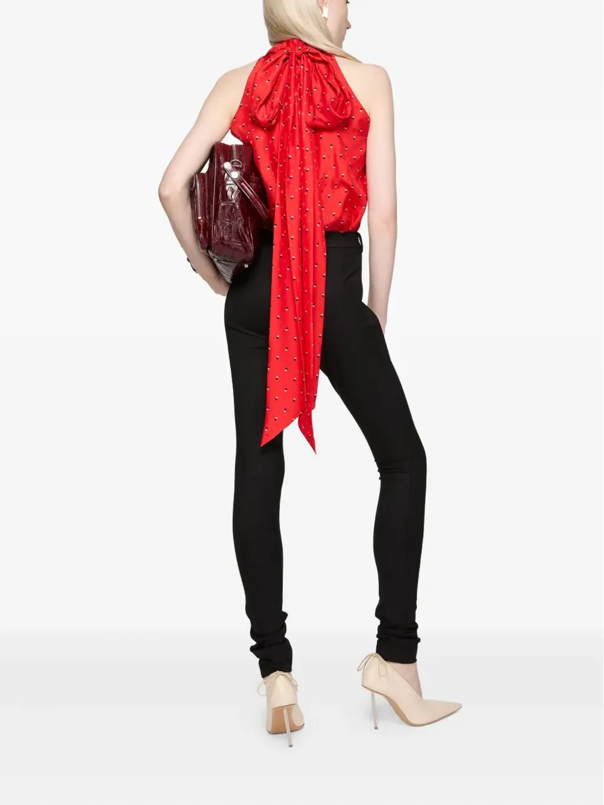 Acne Studios リボンディテール アシンメトリックトップ - 画像3