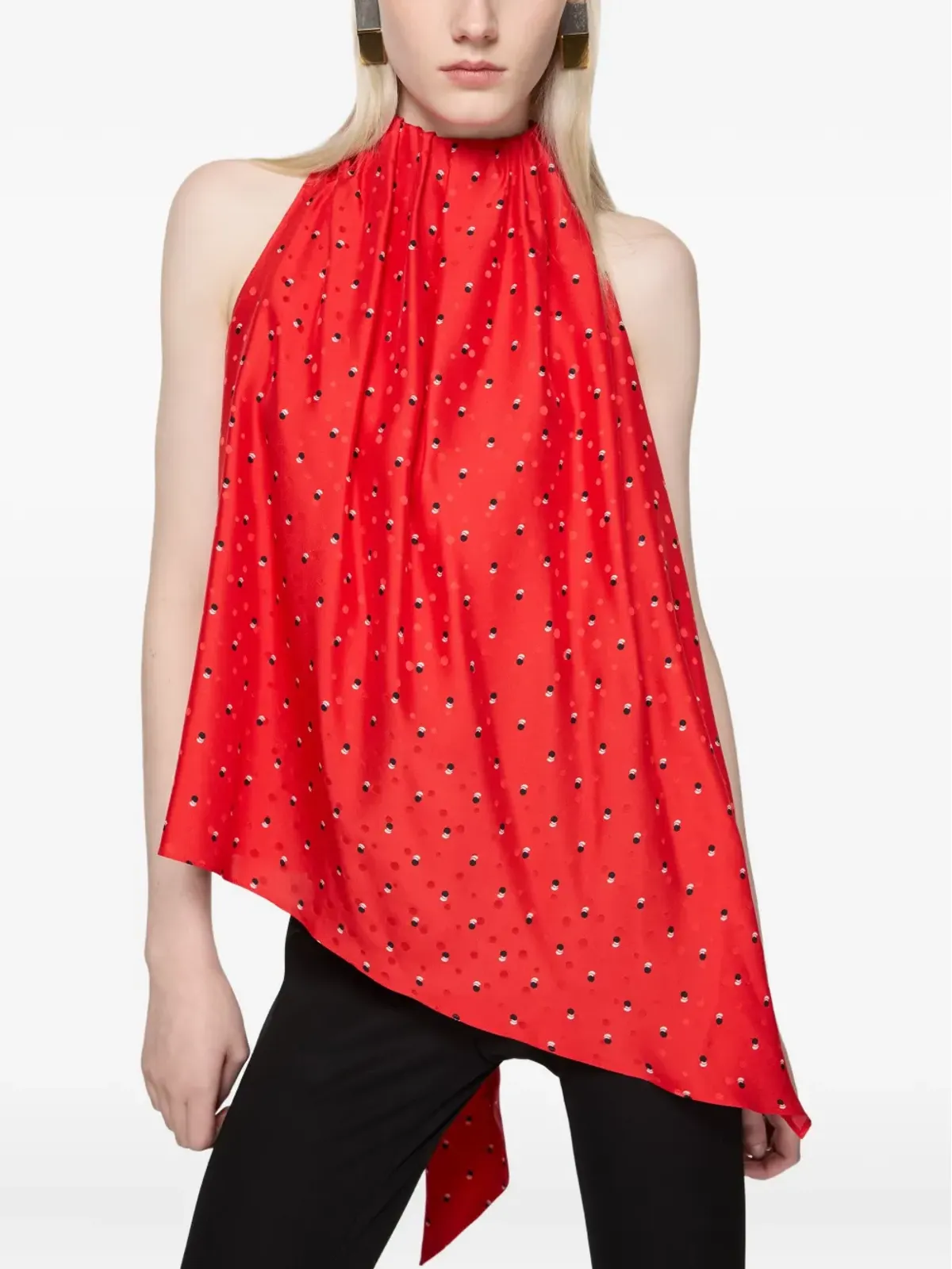 Acne Studios リボンディテール アシンメトリックトップ - 画像4