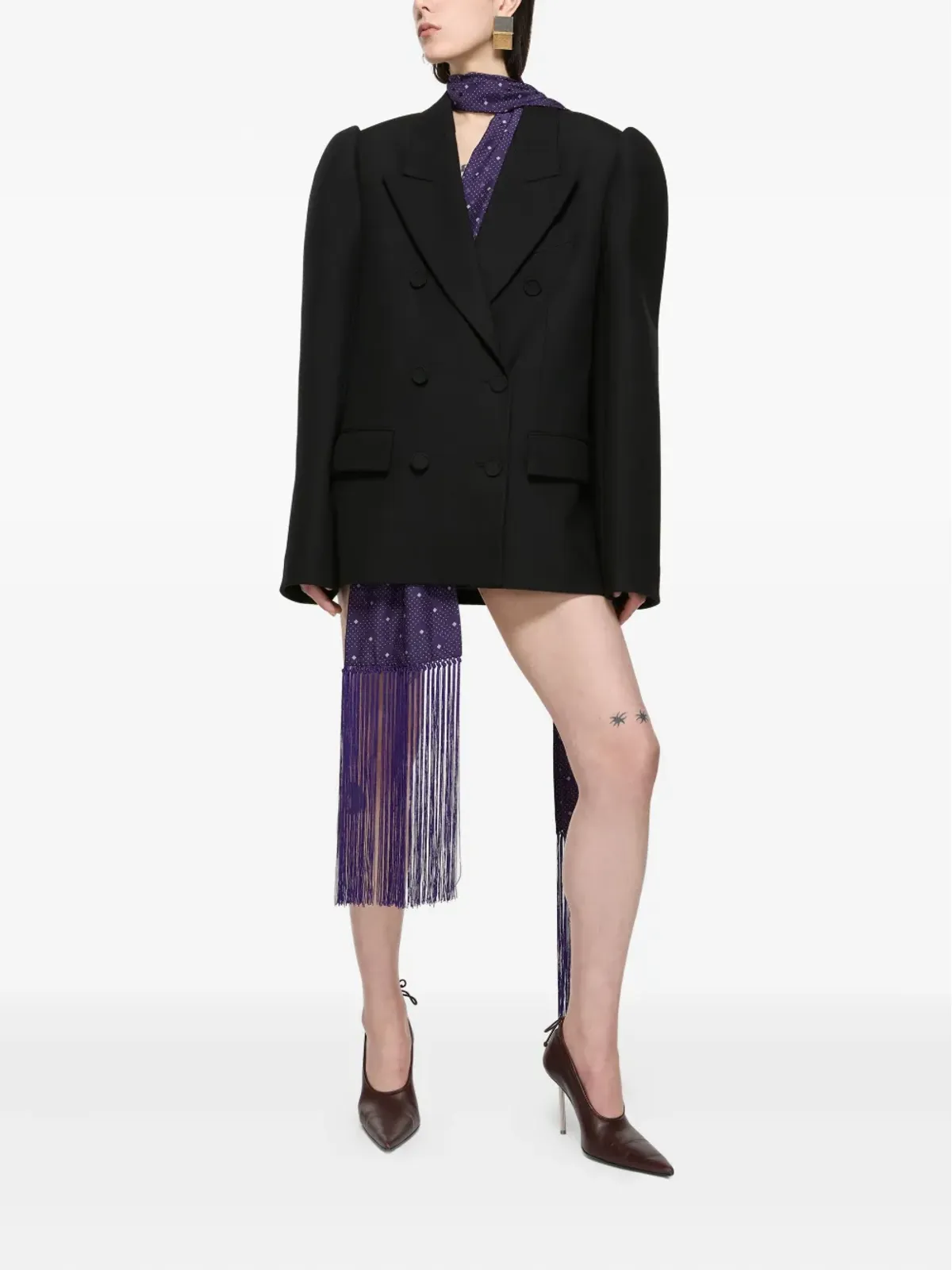 Acne Studios パフスリーブ ダブルブレスト ジャケット - 画像2