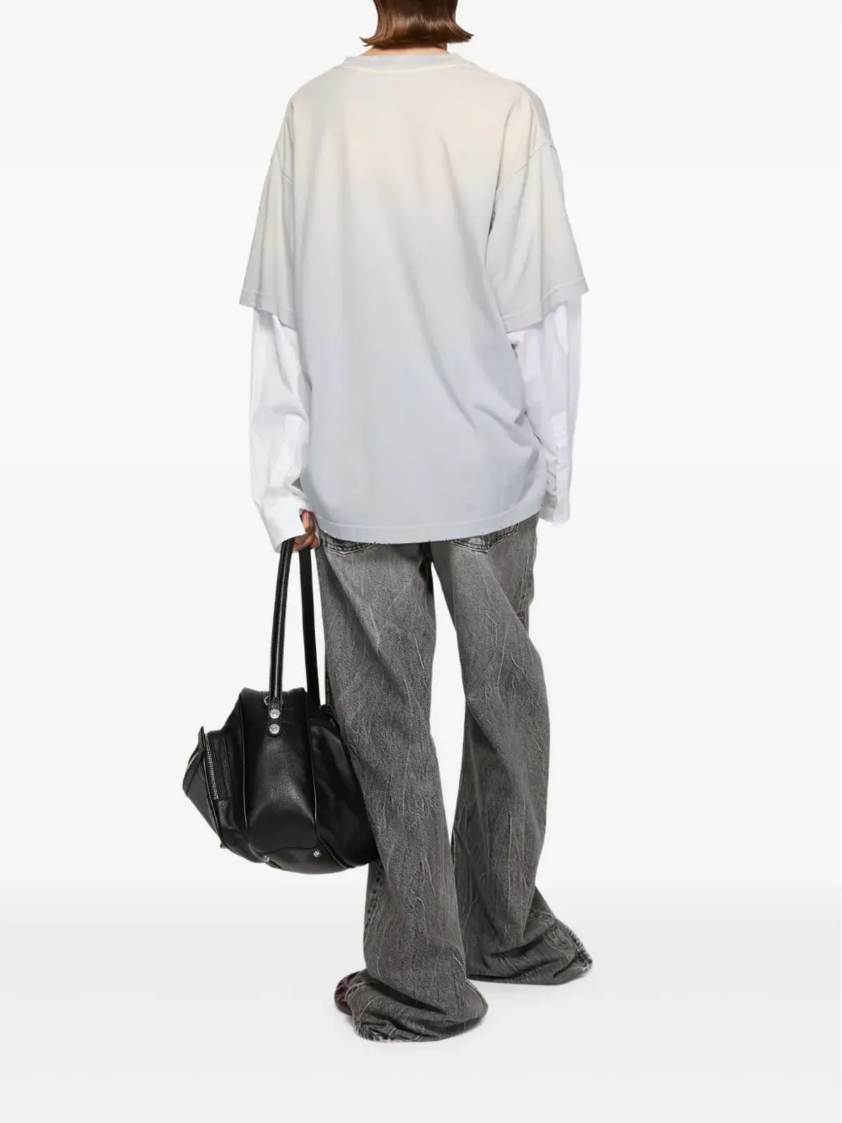 Acne Studios ベルト付きデニムパンツ - グレー - 画像3