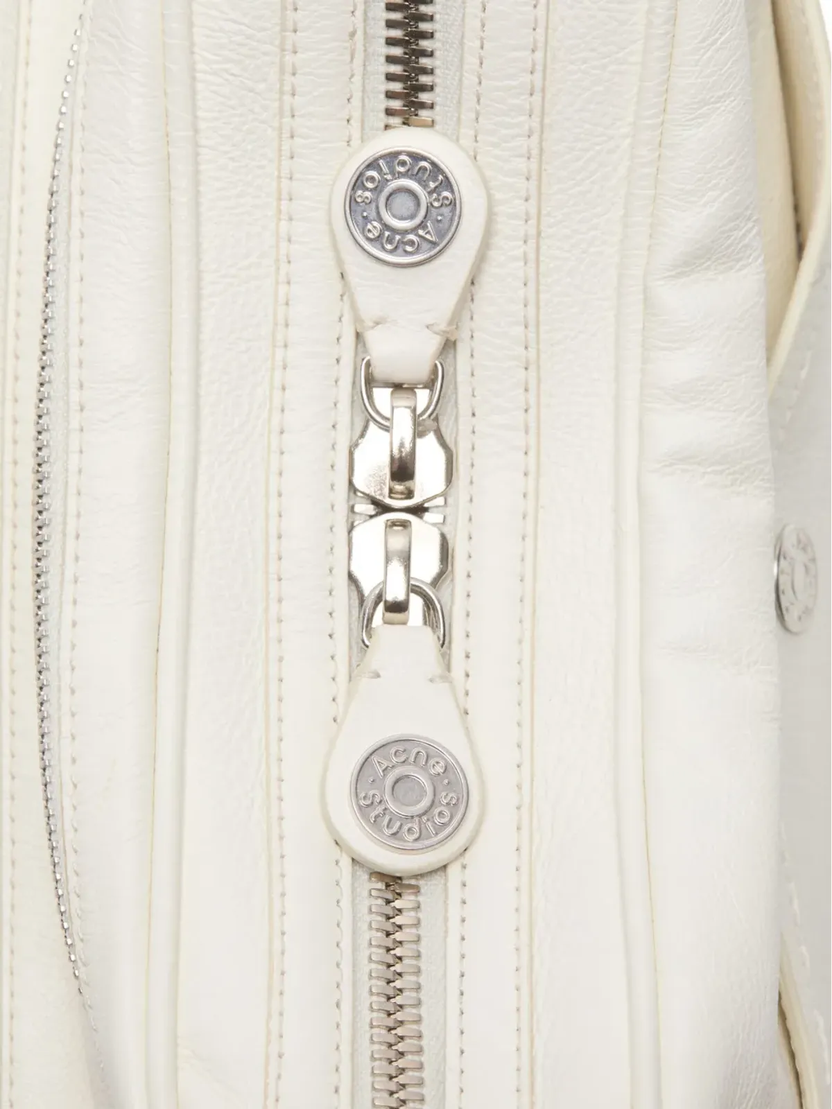 Acne Studios トリプルジップレザーショルダーバッグ - 画像5
