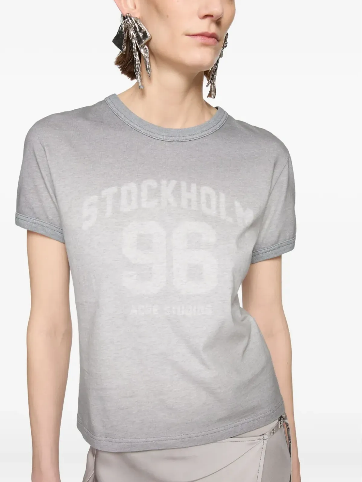 Acne Studios スプレー加工コットンTシャツ - 画像4