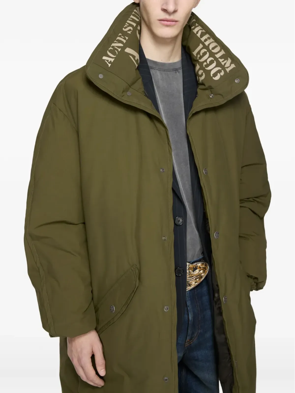 Acne Studios 1996 ロゴプリント パディッドコート - 画像4