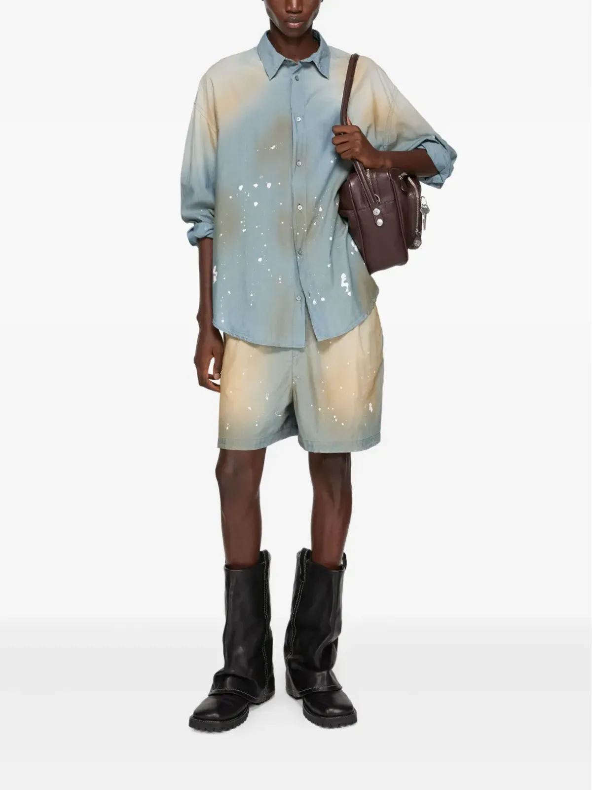 Acne Studios ペイントスプラター コットンシャツ - 画像2