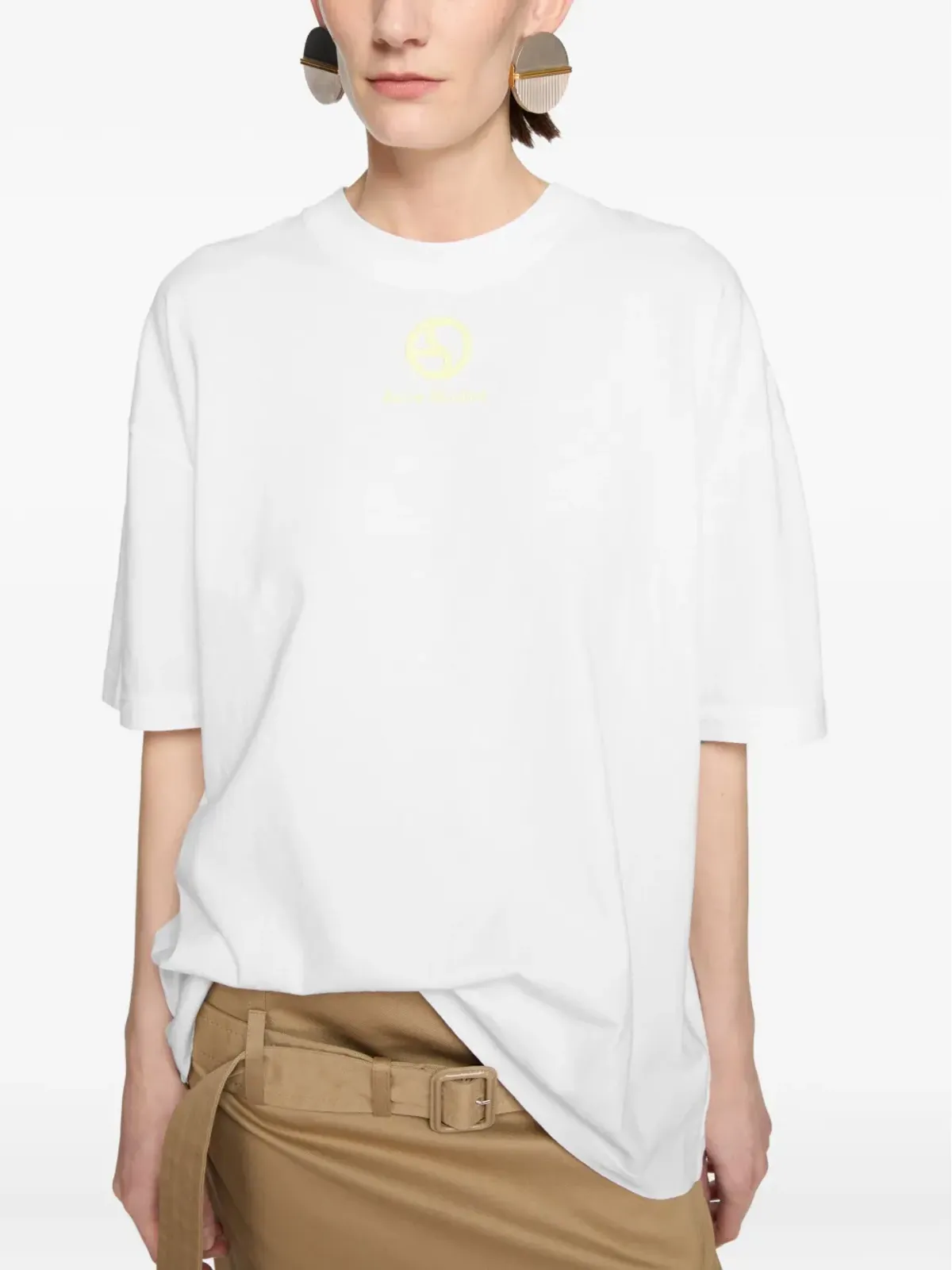 Acne Studios ロゴ刺繍入りオーガニックコットン Tシャツ - 画像3