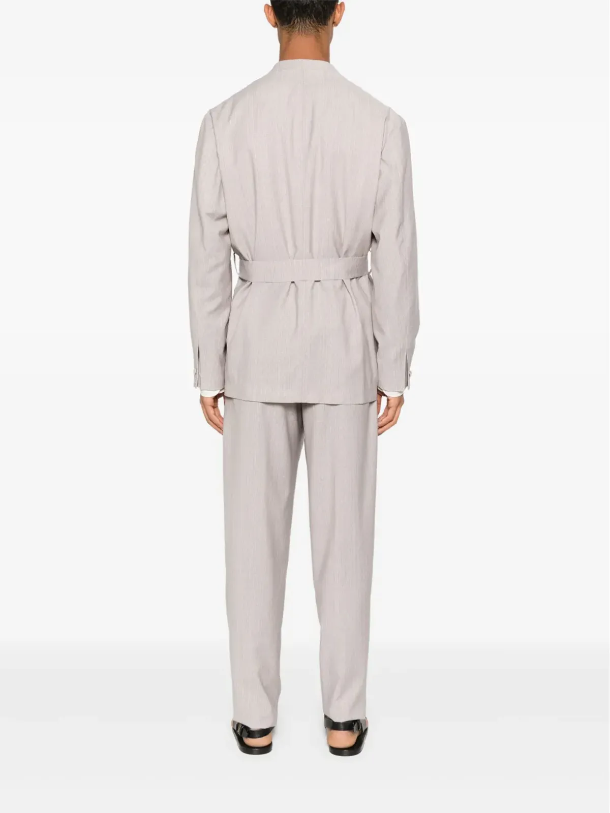 Emporio Armani バージンウール・シングルブレストスーツ - ニュートラルカラー - 画像3