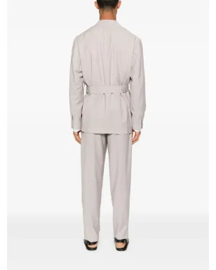 Emporio Armani バージンウール・シングルブレストスーツ - ニュートラルカラー - サムネイル3