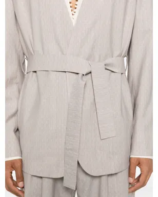 Emporio Armani バージンウール・シングルブレストスーツ - ニュートラルカラー - サムネイル4