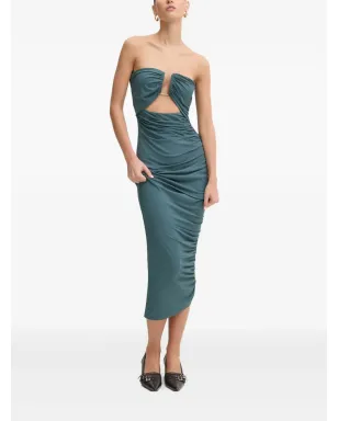 Aniye By Jett ruched midi dress - Green - サムネイル5