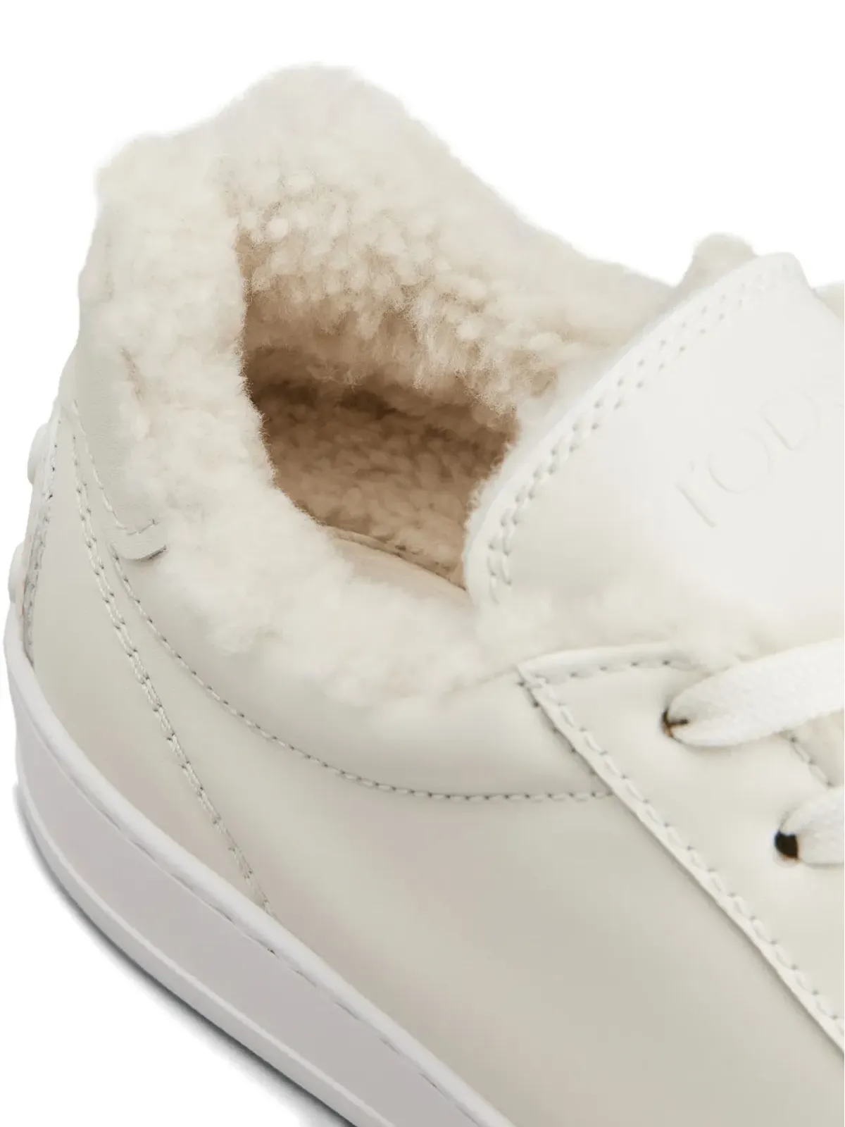 Tod's シアーリング付きスニーカー（ニュートラルカラー） - 画像4