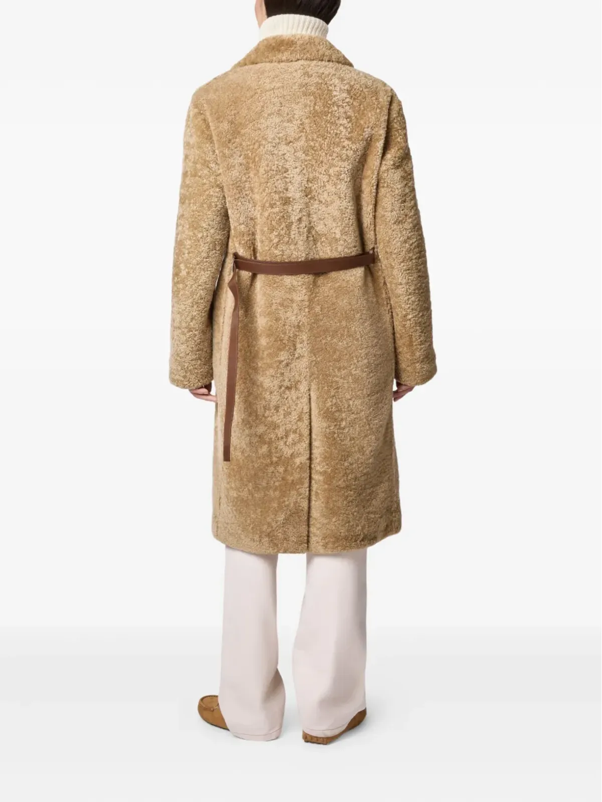 Tod's ボタン留め シアリングコート ベージュ系 - 画像3