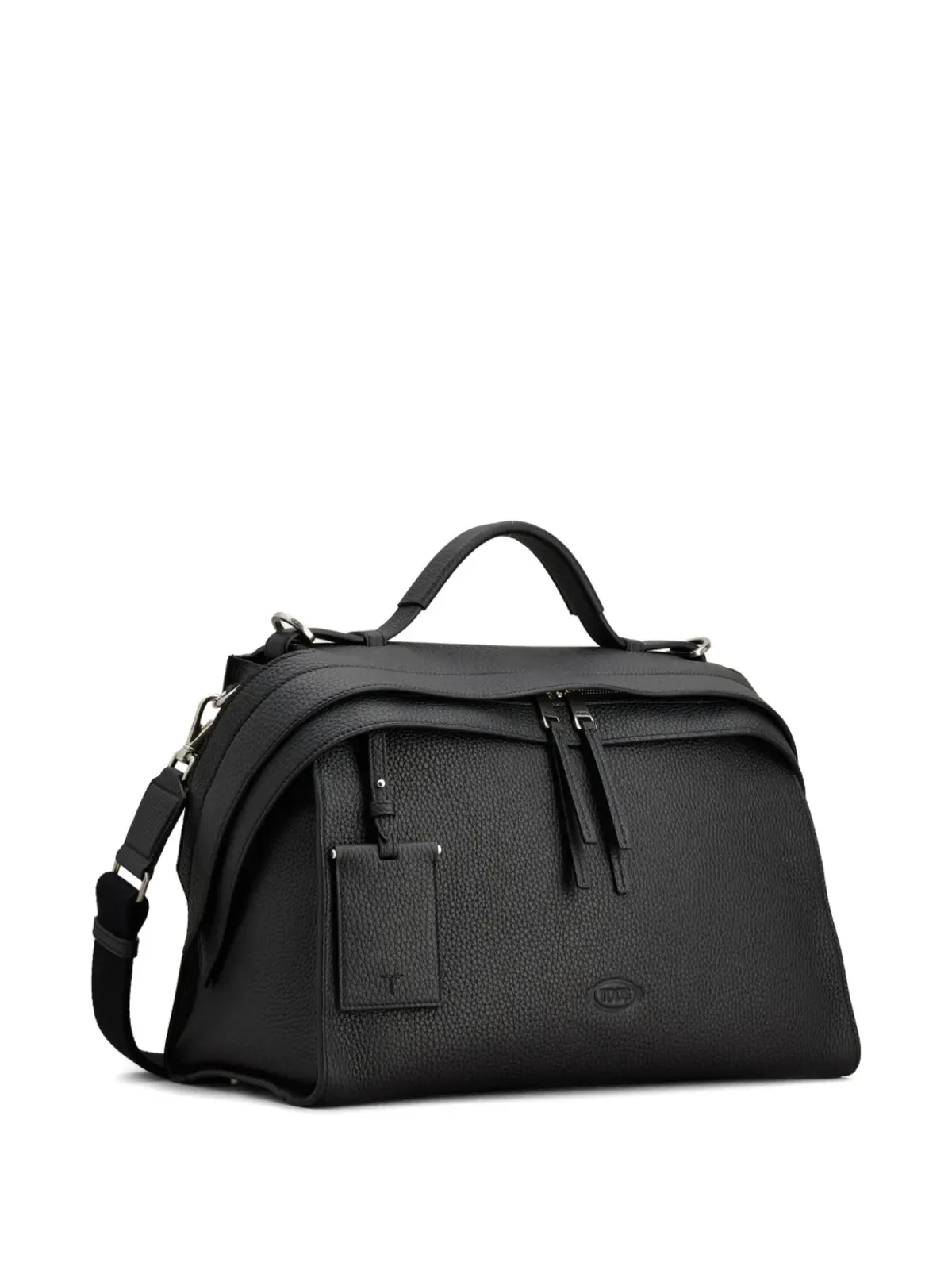 Tod's トップハンドル ペブルレザー バッグ - ブラック - 画像3