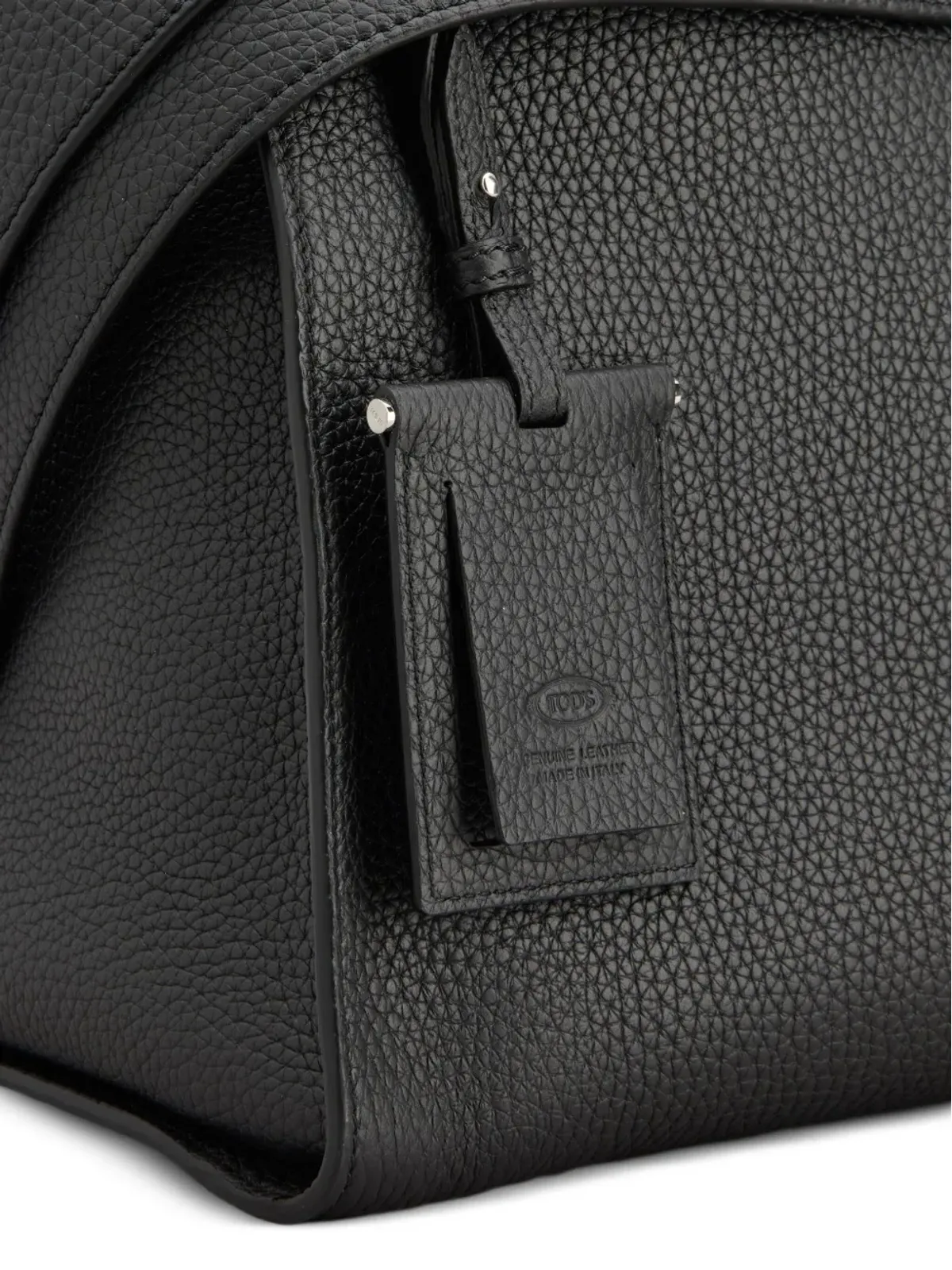 Tod's トップハンドル ペブルレザー バッグ - ブラック - 画像4