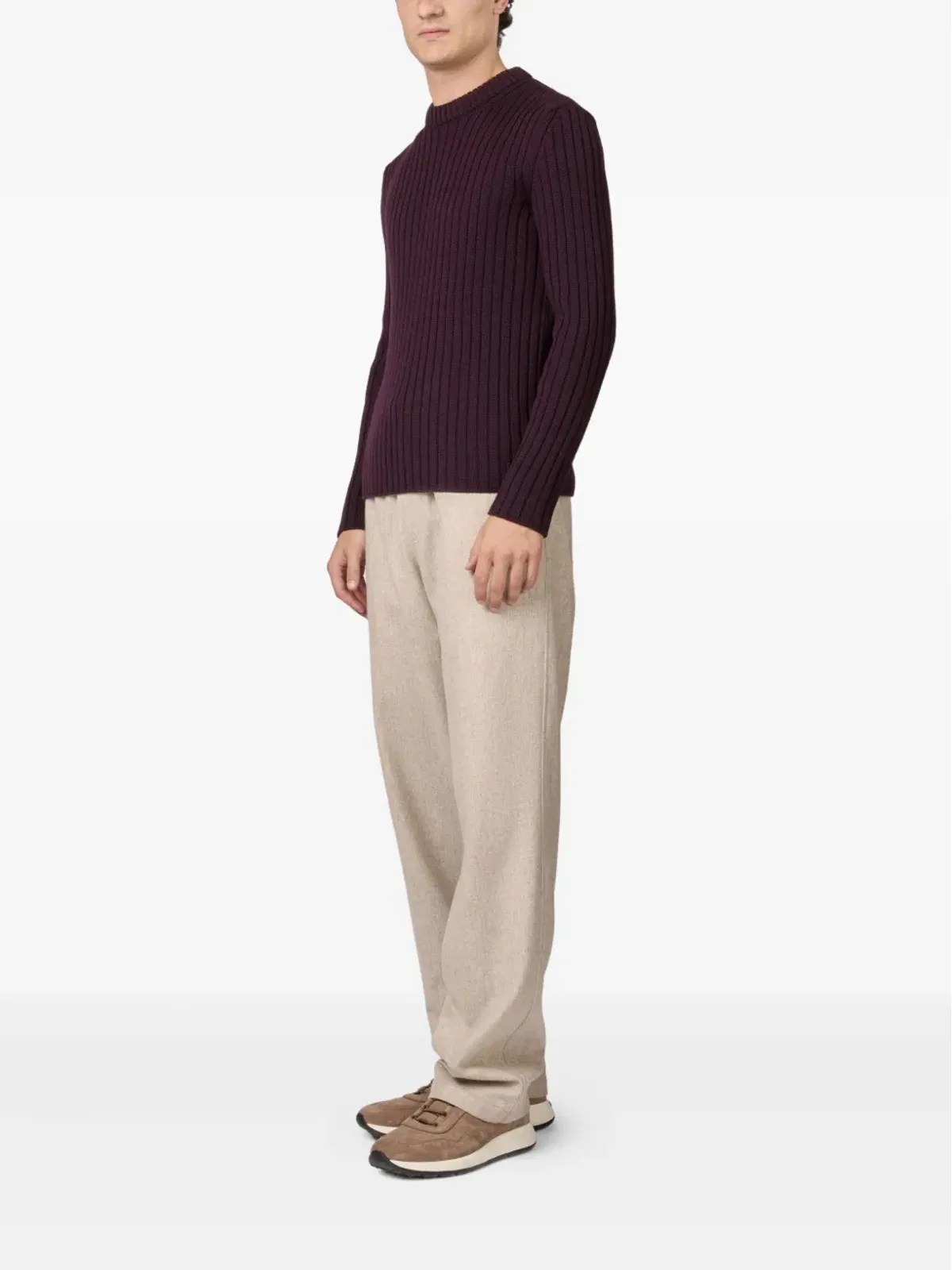 Tod's リブ編みクルーネックセーター - レッド - 画像2