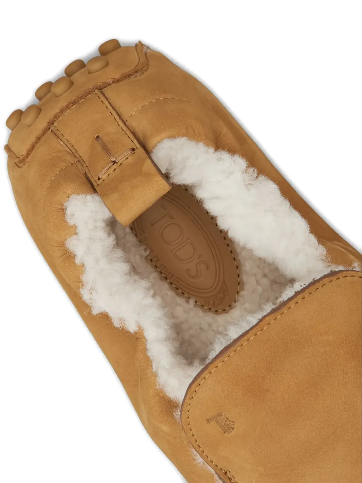 Tod's シアリングライニング付き ペブルレザー ローファー - 画像5