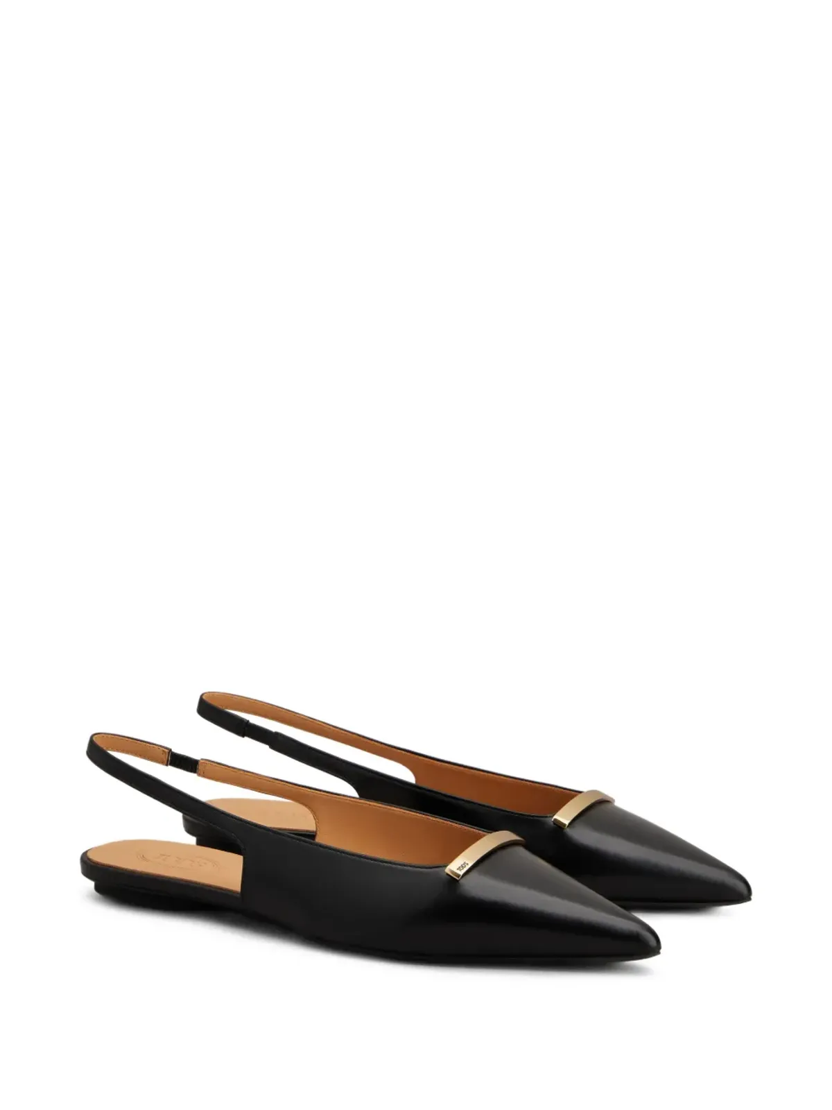 Tod's レザー フラットパンプス - ブラック - 画像2