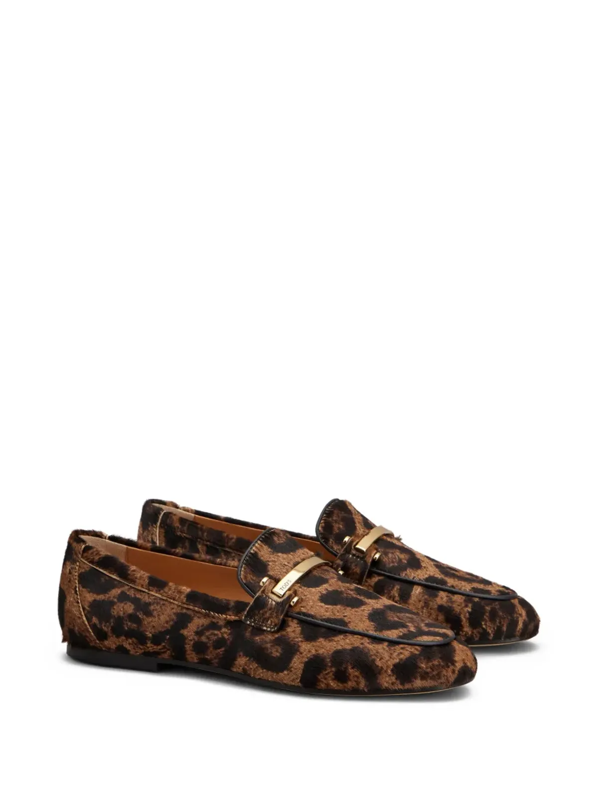 Tod's レオパード柄ローファー ブラウン - 画像2