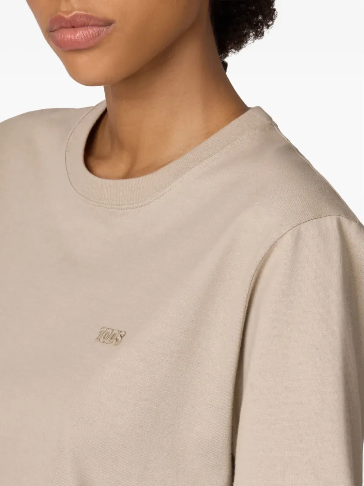 Tod's ロゴ刺繍 Tシャツ - ネュートラル系 - 画像4