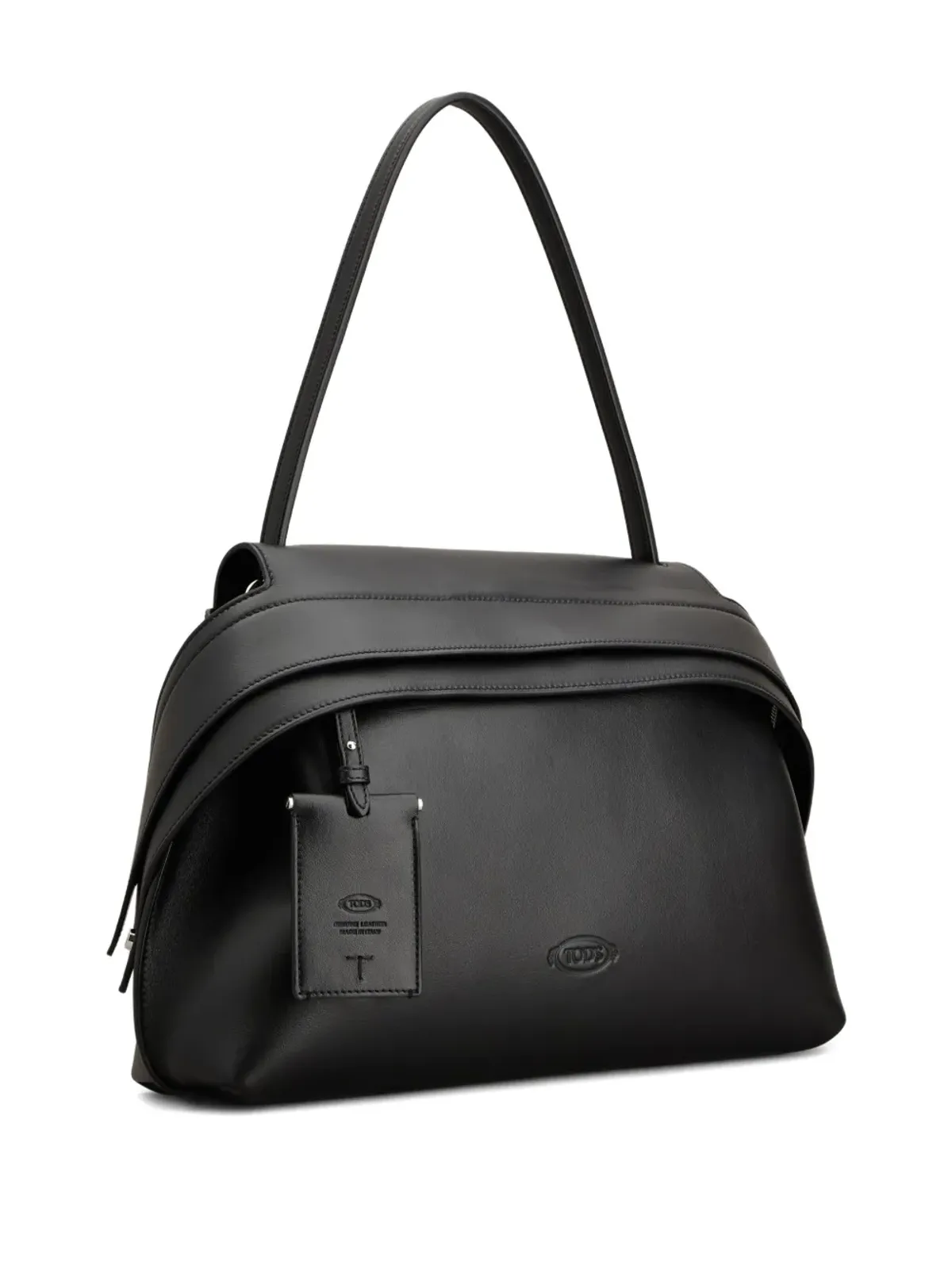 Tod's フラップディテール レザー ショルダーバッグ - ブラック - 画像5